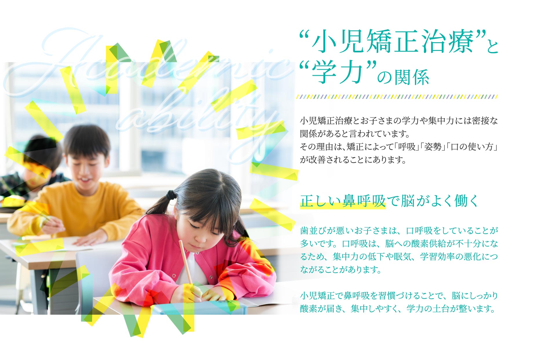「呼吸」「姿勢」「口の使い方」が改善